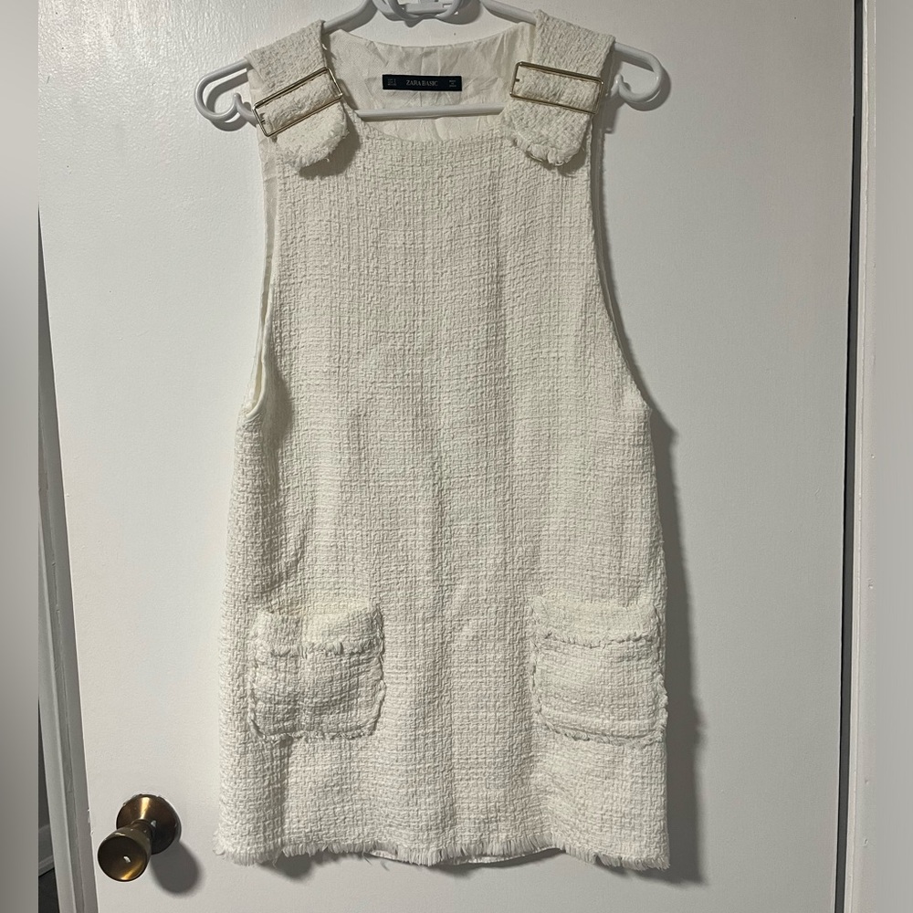 Zara | Cream tweed dress | size S